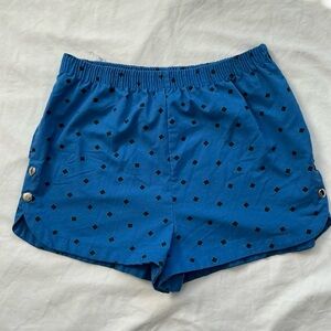 Justin Allen blue retro vintage 90s shorts with buttons size medium